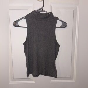 Elegant Gray Sleeveless Tank Top